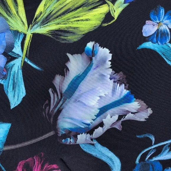 TED BAKER London Dabah Pencil skirt women size 2 US Small 4-6 Dark Floral Print - Picture 16 of 16